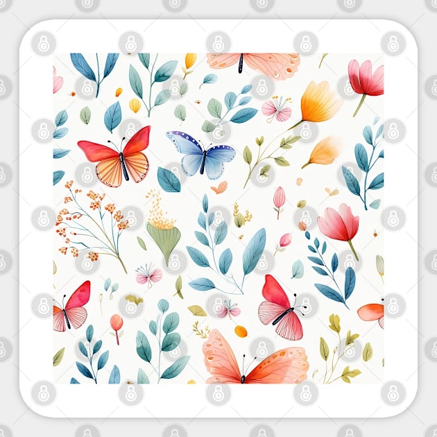 Butterflies in watercolors Sticker by Porota Studio